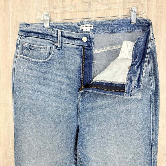 Good American Jeans Womens Size 16 Good Curve Straight High Rise Ankle Stretch - Picture 6 of 12